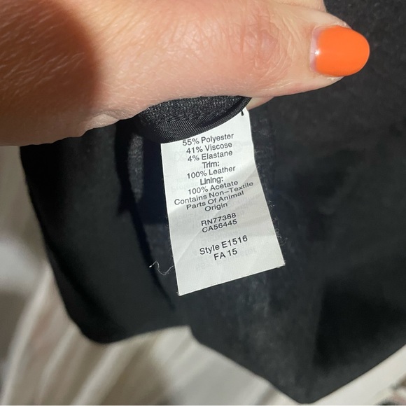 Madewell Dark Gray Sleeveless Career Sheath Dress with Leather Inserts Size 4 - Picture 11 of 13